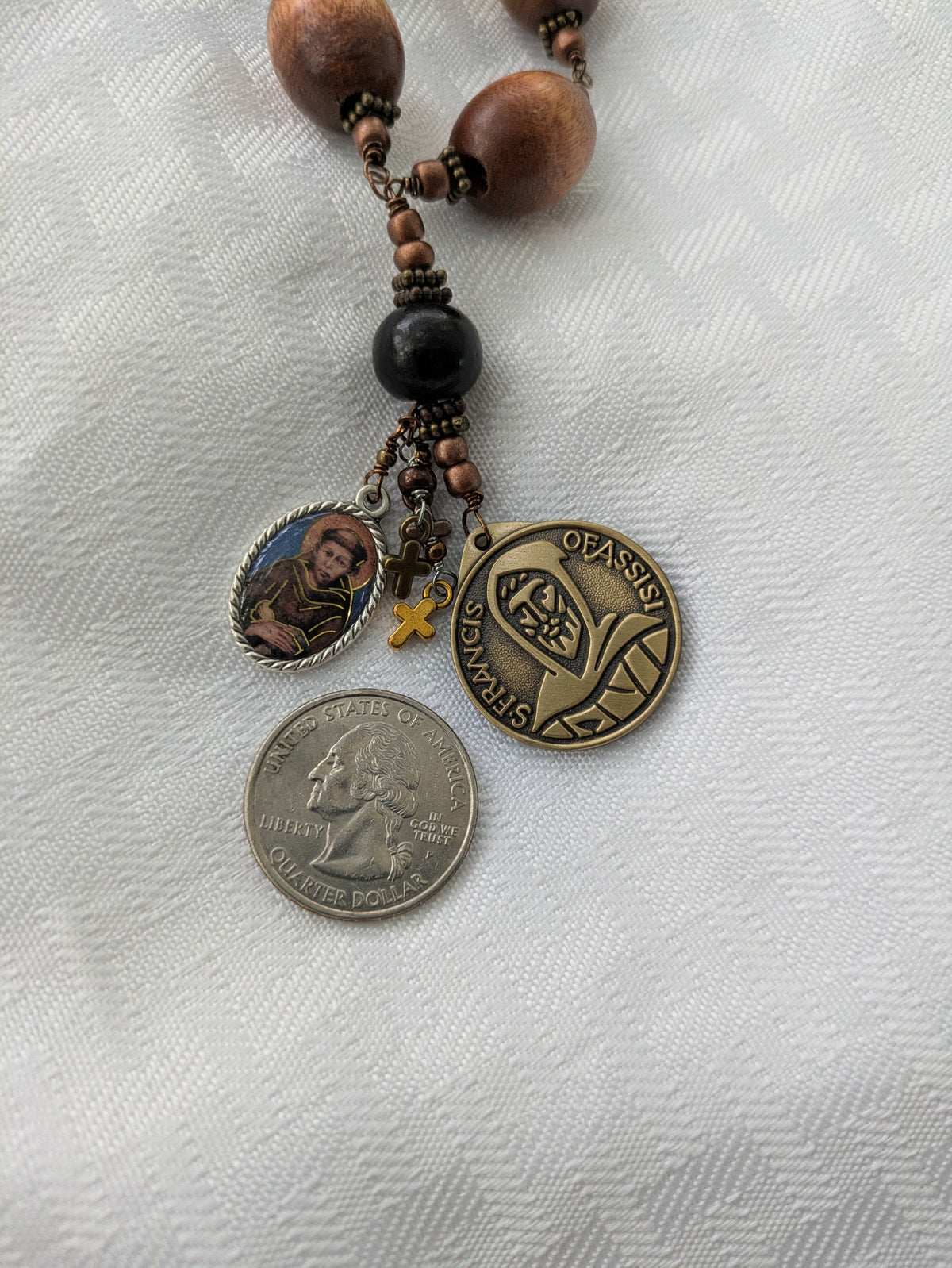 St. Francis Prayer Beads (two medals) with prayer card