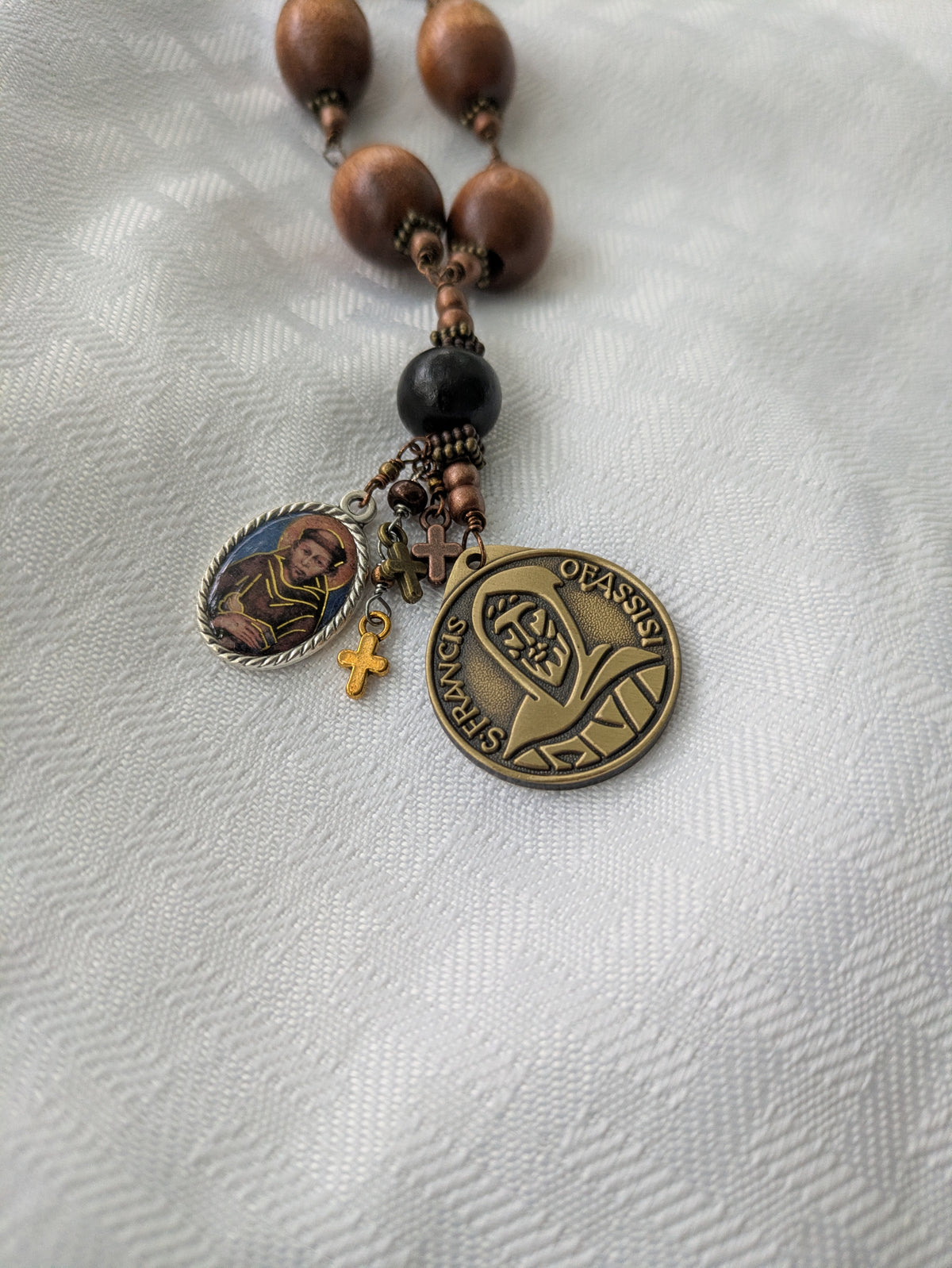 St. Francis Prayer Beads (two medals) with prayer card