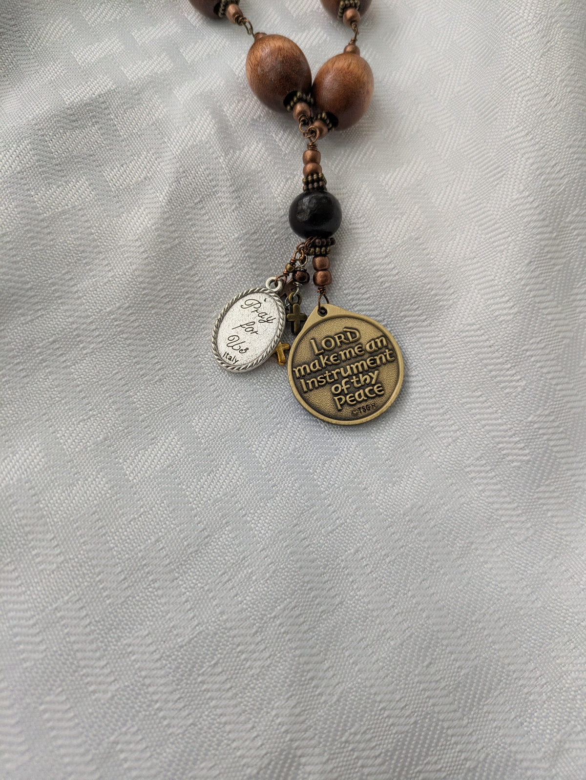 St. Francis Prayer Beads (two medals) with prayer card