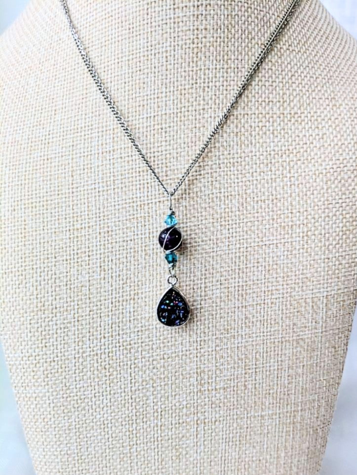 Teardrop Druzy Quartz Choker