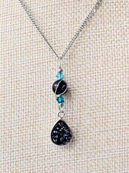 Teardrop Druzy Quartz Choker