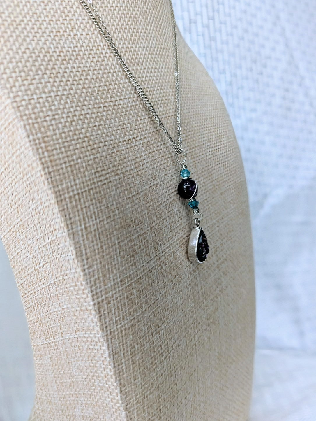 Teardrop Druzy Quartz Choker
