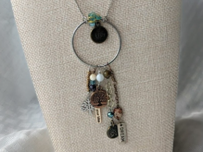 Tree of Life Multi-Charm and Gemstone Pendant